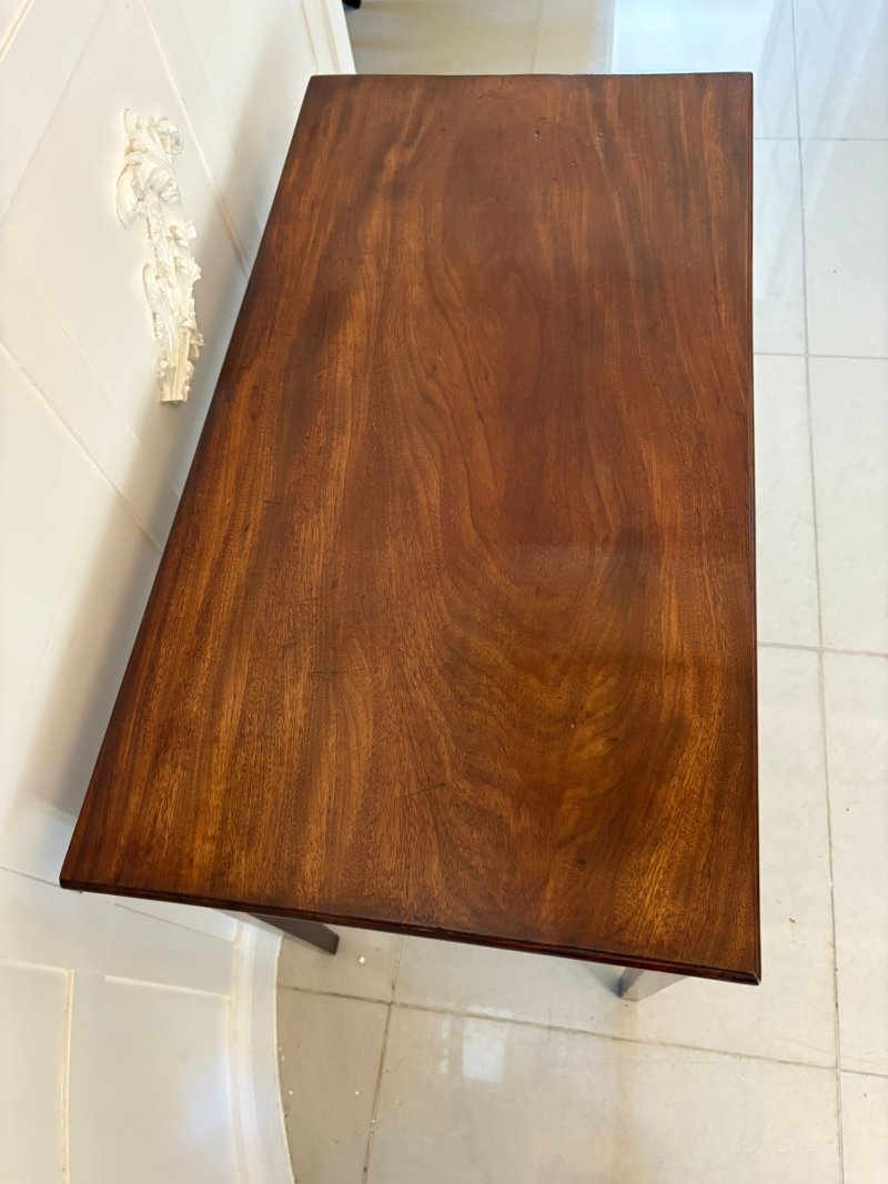 Antique George III Quality Figured Mahogany Side/Console Table - Image 8